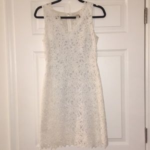 Loft White floral dress